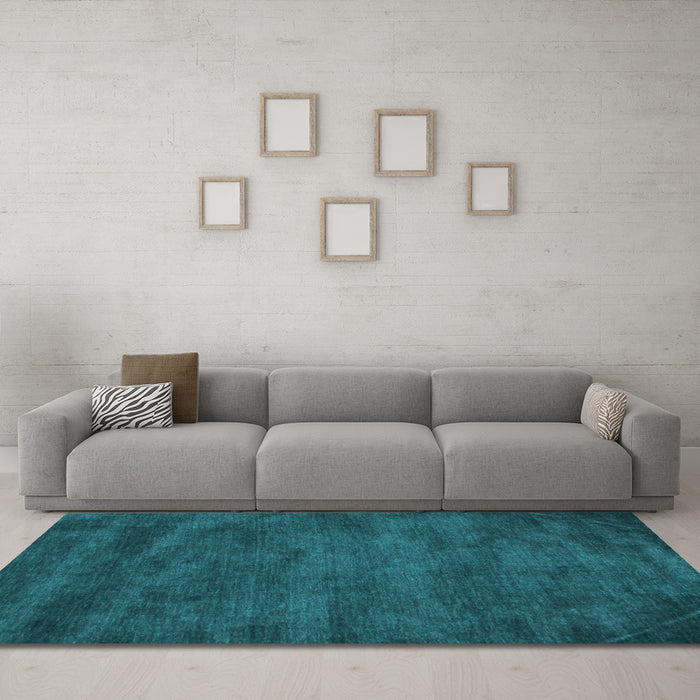 Machine Washable Abstract Light Blue Contemporary Rug in a Living Room, wshcon9lblu
