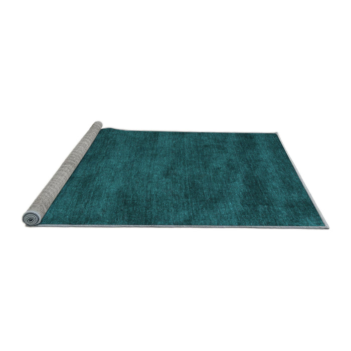 Sideview of Machine Washable Abstract Light Blue Contemporary Rug, wshcon9lblu
