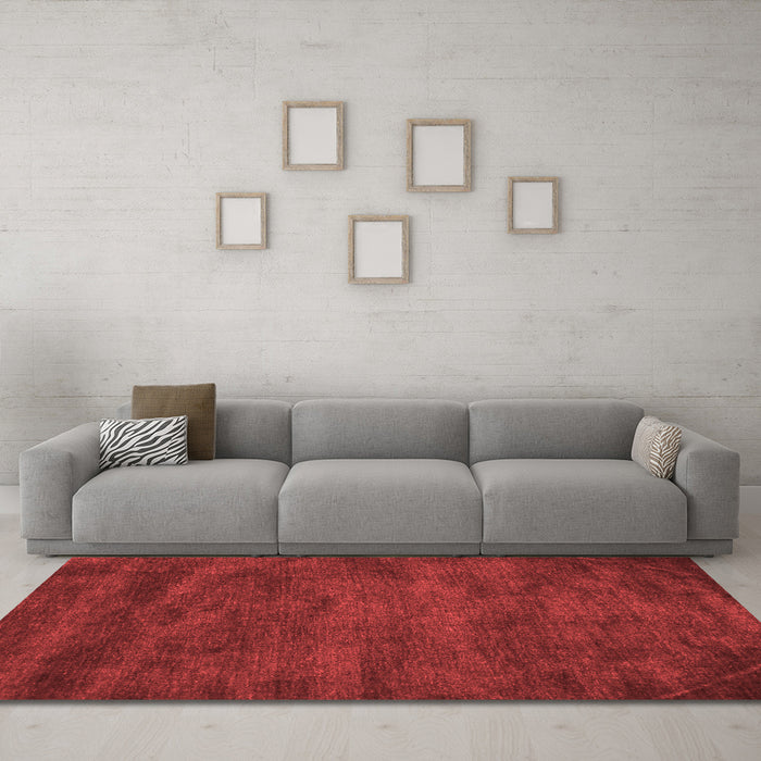 Contemporary Red Washable Rugs