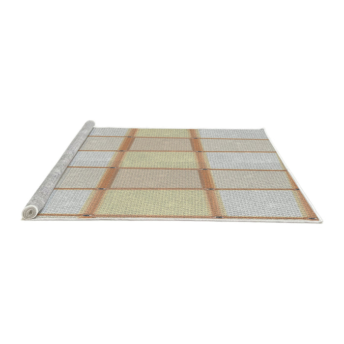 Serging Thickness of Machine Washable Transitional Champagne Beige Rug, wshpat10