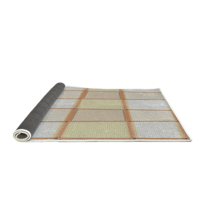 Thickness of Patterned Champagne Beige Novelty Rug, pat10