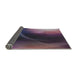 Thickness of Patterned Lavender Purple Novelty Rug, pat101