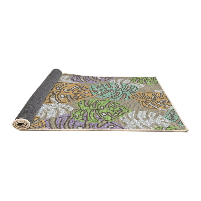 Thickness of Patterned Brown Novelty Rug, pat1014