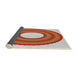 Thickness of Patterned Red Novelty Rug, pat1021