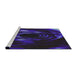 Serging Thickness of Machine Washable Transitional Purple Rug, wshpat1022