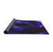 Thickness of Patterned Purple Novelty Rug, pat1022