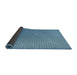 Thickness of Patterned Crystal Blue Novelty Rug, pat1024