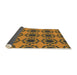 Thickness of Patterned Yellow Novelty Rug, pat1029