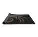 Thickness of Patterned Black Novelty Rug, pat1031