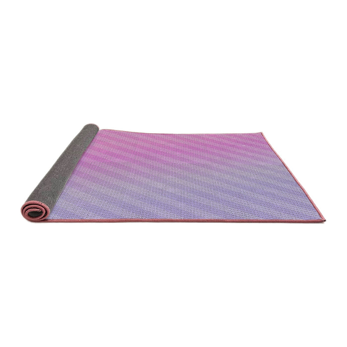 Thickness of Patterned Mauve Purple Novelty Rug, pat1039