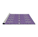 Serging Thickness of Machine Washable Transitional Bright Purple Rug, wshpat1046