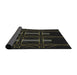 Thickness of Patterned Black Novelty Rug, pat105