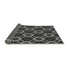 Thickness of Patterned Dark Gray Novelty Rug, pat1053