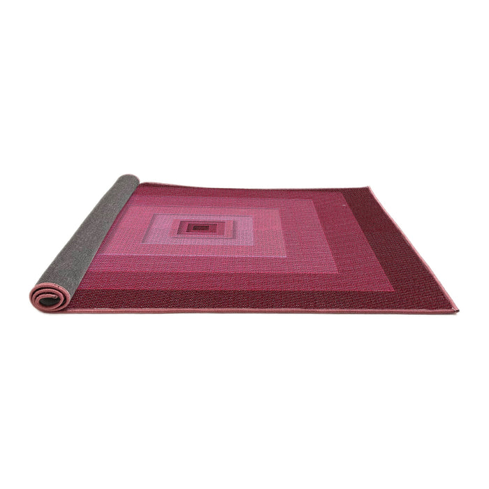 Thickness of Patterned Dark Pink Novelty Rug, pat1057
