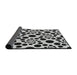 Thickness of Patterned Charcoal Black Novelty Rug, pat1058