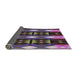 Thickness of Patterned Dark Purple Novelty Rug, pat106