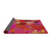 Thickness of Patterned Red Novelty Rug, pat1062