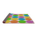 Thickness of Patterned Tulip Pink Novelty Rug, pat1065