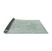 Thickness of Patterned Pale Blue Novelty Rug, pat1072