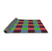 Thickness of Patterned Sea Green Novelty Rug, pat1073