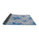 Thickness of Patterned Pale Blue Novelty Rug, pat1087