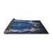 Thickness of Patterned Blue Modern Rug, pat109