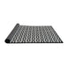 Thickness of Patterned Platinum Gray Novelty Rug, pat1092