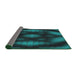 Thickness of Patterned Light Sea Green Novelty Rug, pat110