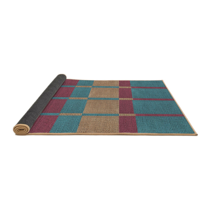 Thickness of Patterned Dark Sea Green Novelty Rug, pat1102