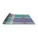 Thickness of Patterned Sky Blue Novelty Rug, pat1103