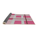 Thickness of Patterned Pink Violet Pink Novelty Rug, pat1104