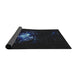 Thickness of Patterned Black Novelty Rug, pat111