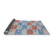 Thickness of Patterned Light Steel Blue Novelty Rug, pat1117