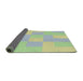 Thickness of Patterned Green Novelty Rug, pat1119