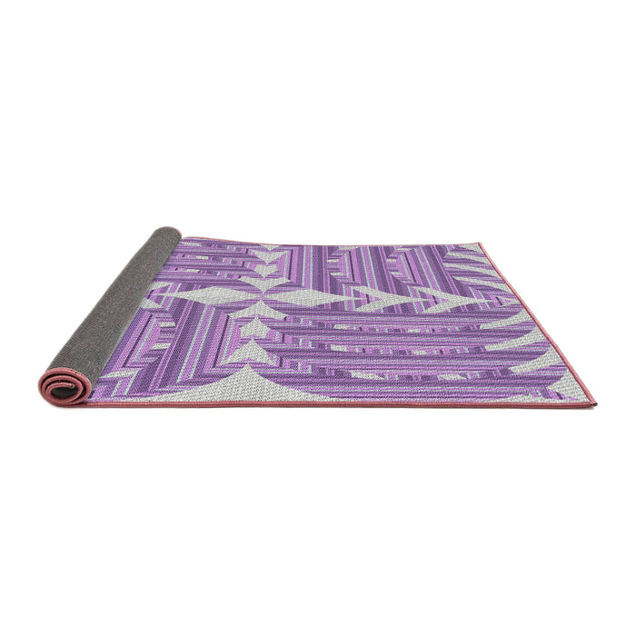 Thickness of Patterned Pink Novelty Rug, pat1120