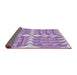 Thickness of Patterned Pink Novelty Rug, pat1120