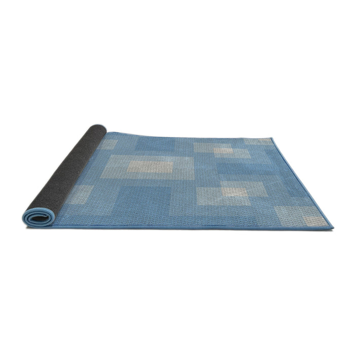 Thickness of Patterned Light Blue Novelty Rug, pat1122