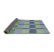 Thickness of Patterned Green Novelty Rug, pat1129