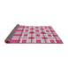 Thickness of Patterned Pink Novelty Rug, pat1132