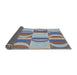 Thickness of Patterned Light Steel Blue Novelty Rug, pat1135