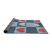 Thickness of Patterned Jeans Blue Novelty Rug, pat1138