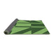 Thickness of Patterned Green Novelty Rug, pat1139