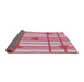 Thickness of Patterned Light Rose Pink Novelty Rug, pat1140