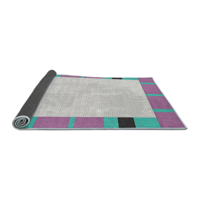 Thickness of Patterned Pale Blue Novelty Rug, pat1145