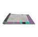 Thickness of Patterned Pale Blue Novelty Rug, pat1145