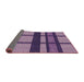 Thickness of Patterned Purple Novelty Rug, pat1151