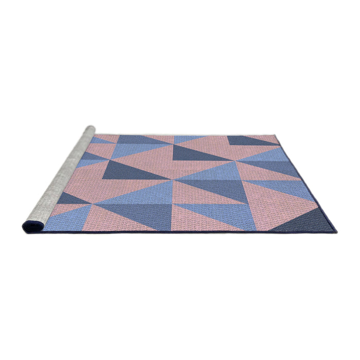 Serging Thickness of Machine Washable Transitional Thistle Purple Rug, wshpat1152