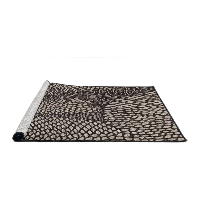 Serging Thickness of Machine Washable Transitional Sage Green Rug, wshpat1154