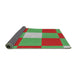 Thickness of Patterned Green Novelty Rug, pat1162