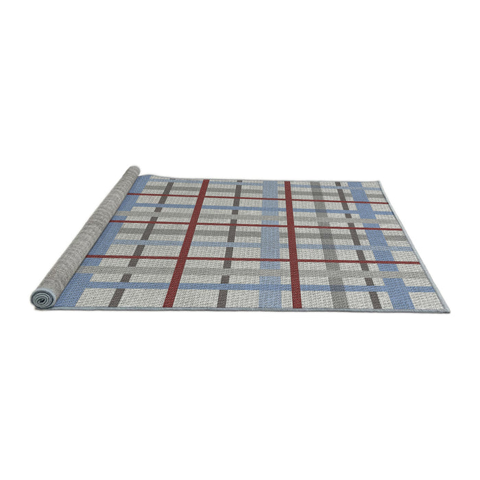 Serging Thickness of Machine Washable Transitional Platinum Gray Rug, wshpat1165
